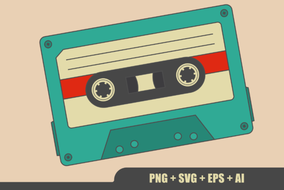 Retro Cassette Embroidery Design
