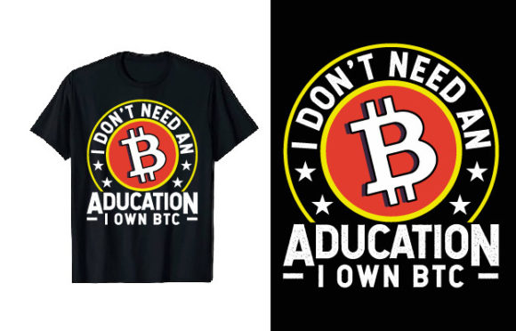 Retro NFT Crypto Bitcoin T-Shirt Design