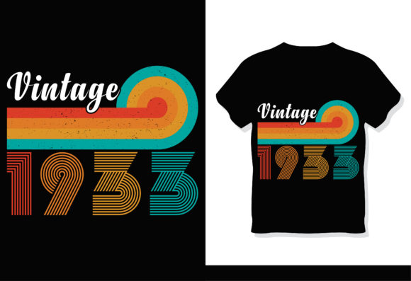 Retro Vintage 1933 T-Shirt Design