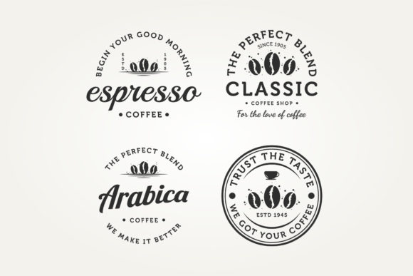 Set of Vintage Retro Coffee Badge Logo