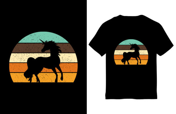 Unicorn Retro Style Vintage T-Shirt