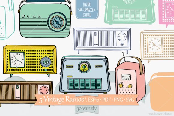 Vintage Radios Color Retro Alarm Clock