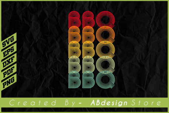 Vintage Retro BBQ Sublimation Design