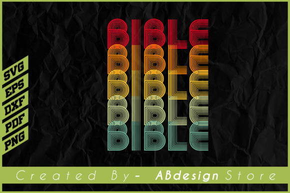 Vintage Retro Bible Sublimation Design