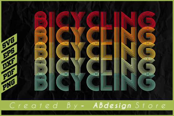 Vintage Retro Bicycling Sublimation