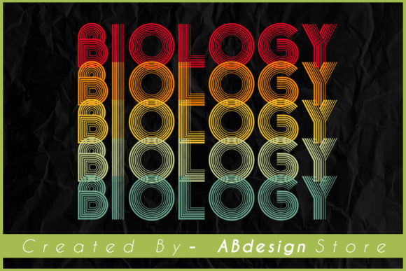 Vintage Retro Biology Sublimation Design