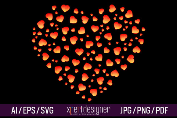 Vintage Retro Heart Shape Sublimation
