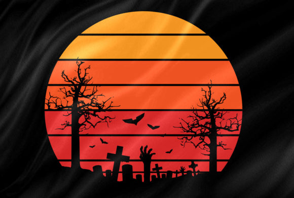 Vintage Retro Sunset Halloween