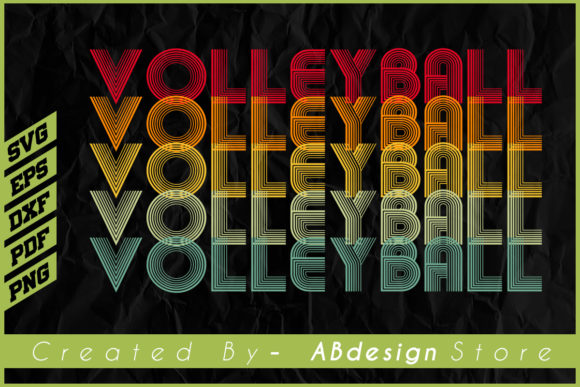 Vintage Retro Volleyball Sublimation